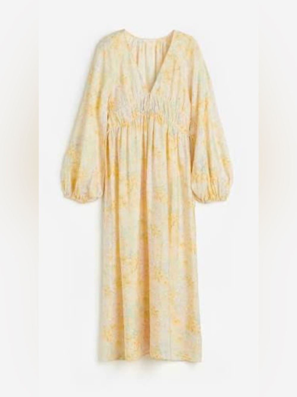 H&M Oversized Pastel Watercolor Maxi Dress with Ties